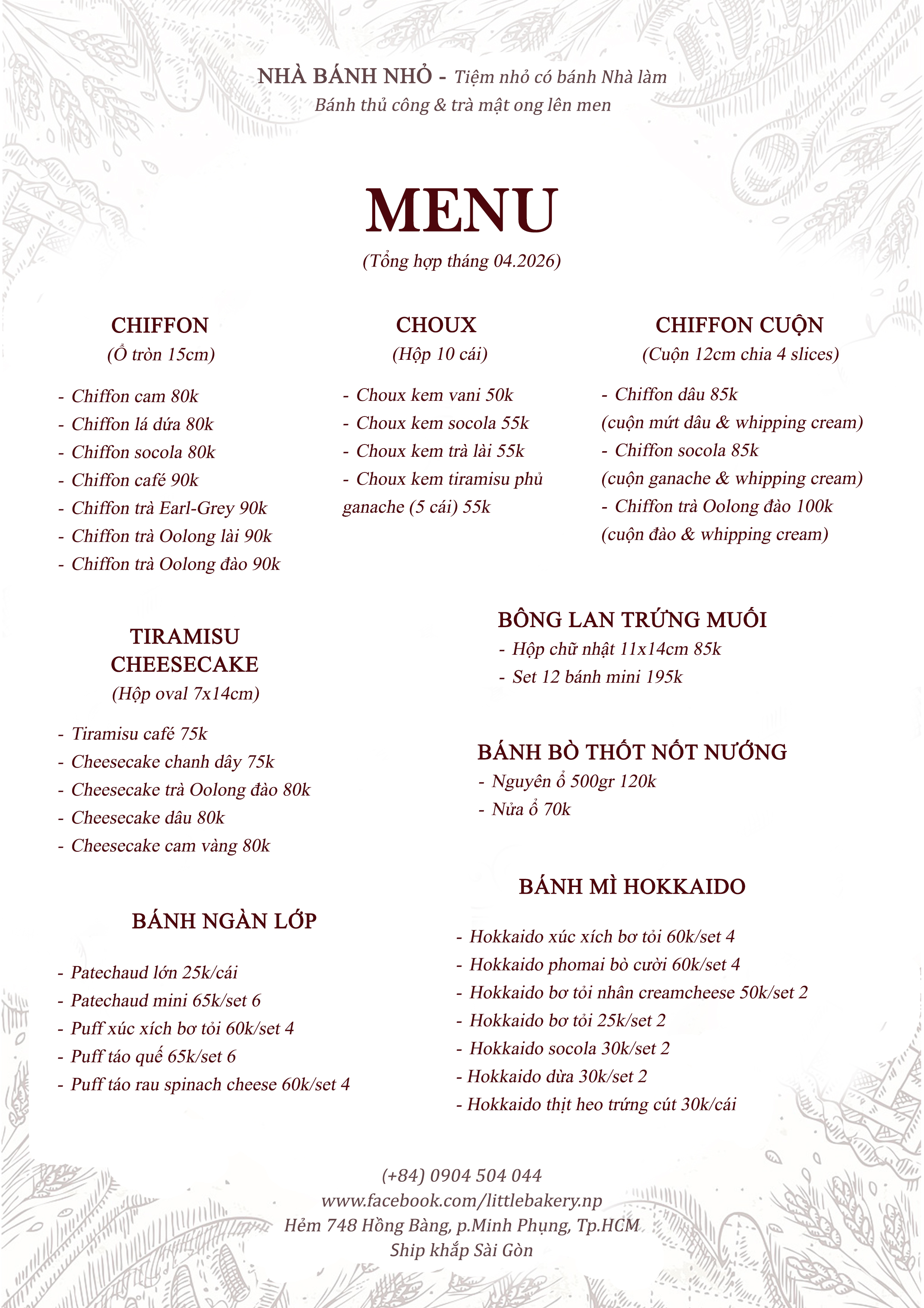 MENU TỔNG HỢP